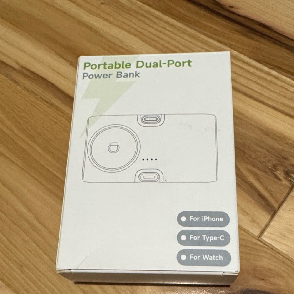 Portable Dual-Port Power Bank - White